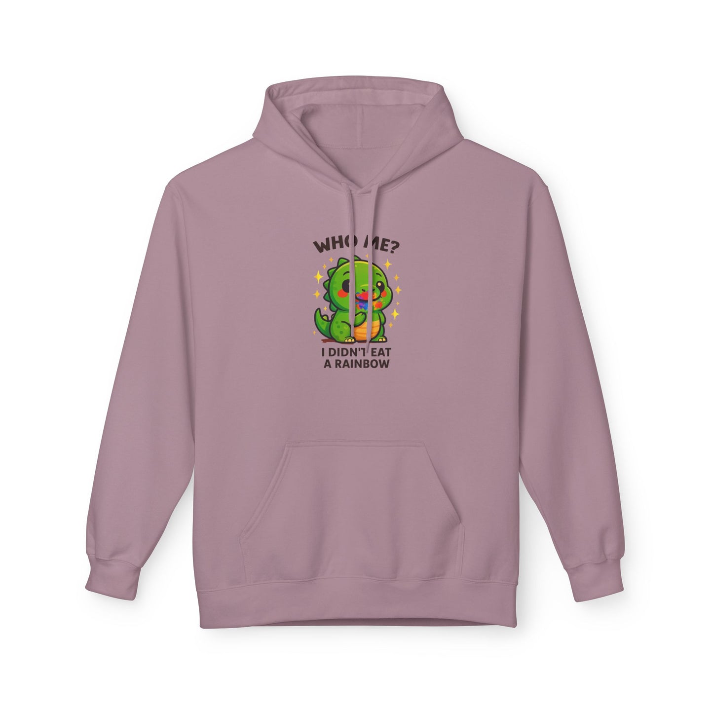 Suspicious Dino "Didn't Eat a Rainbow" Graphic Hoodie