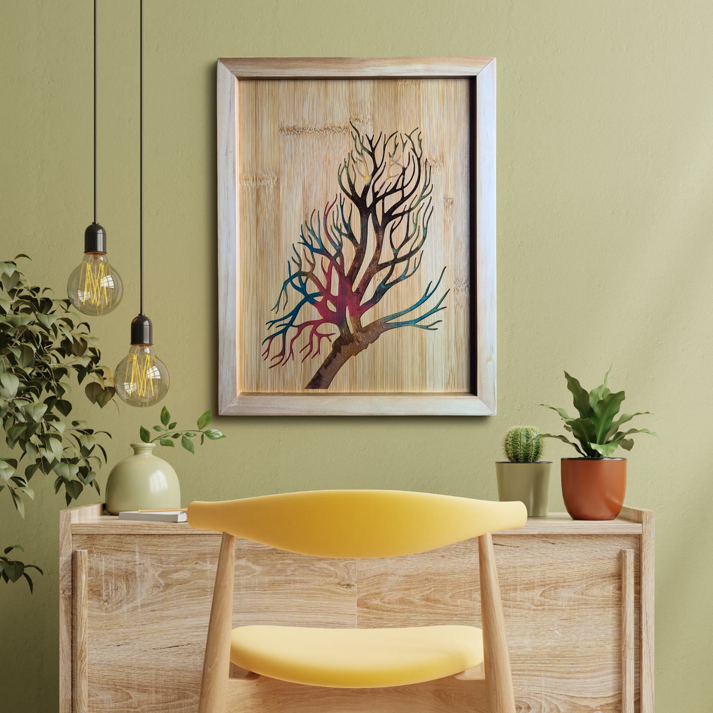 The Blended Oasis - Handcrafted Resin Owl Wall Art with Unique Color Variations