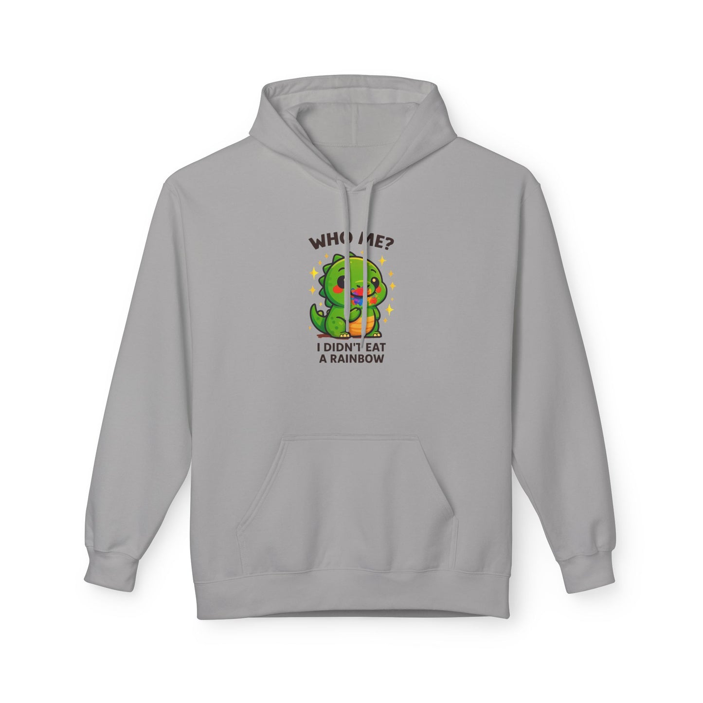 Suspicious Dino "Didn't Eat a Rainbow" Graphic Hoodie