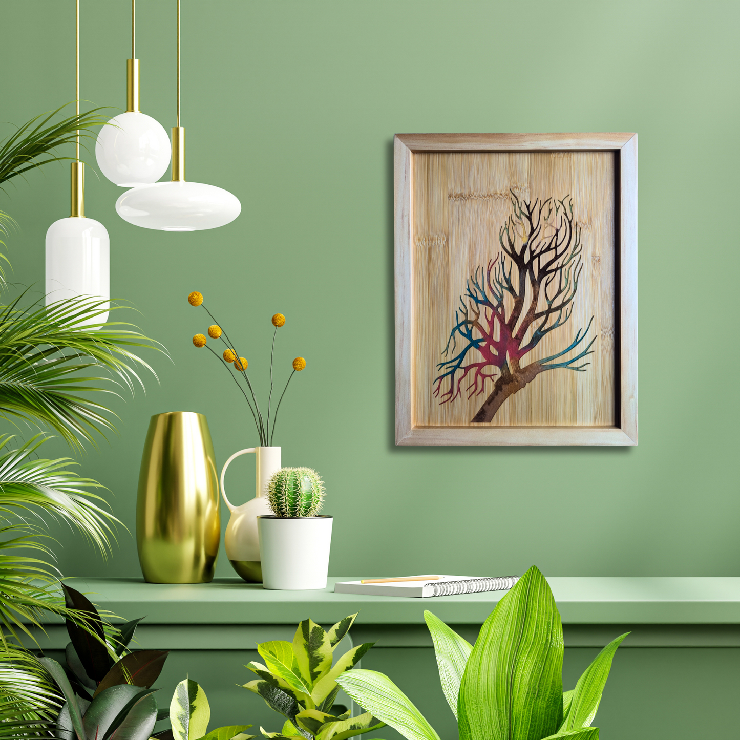 The Blended Oasis - Handcrafted Resin Owl Wall Art with Unique Color Variations