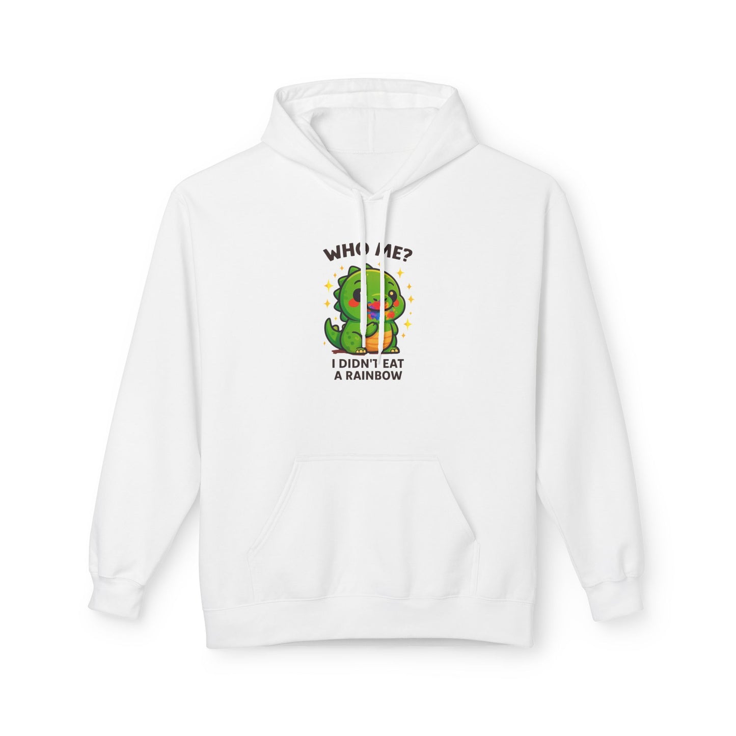 Suspicious Dino "Didn't Eat a Rainbow" Graphic Hoodie