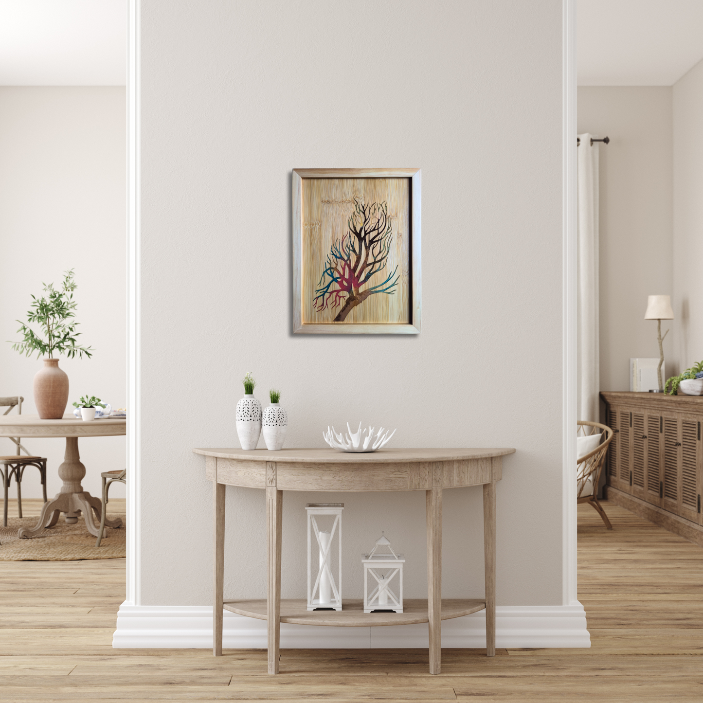 The Blended Oasis - Handcrafted Resin Owl Wall Art with Unique Color Variations