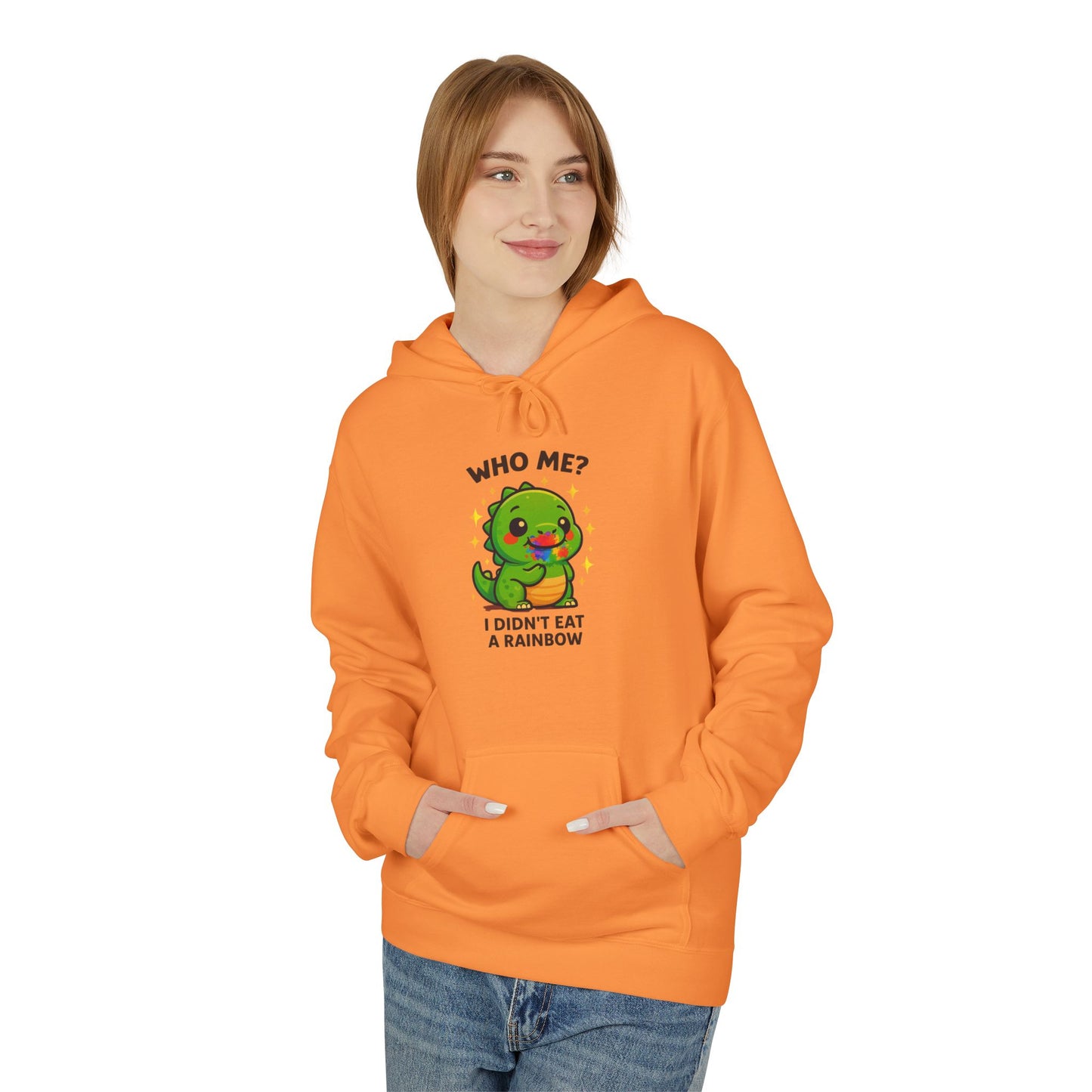 Suspicious Dino "Didn't Eat a Rainbow" Graphic Hoodie