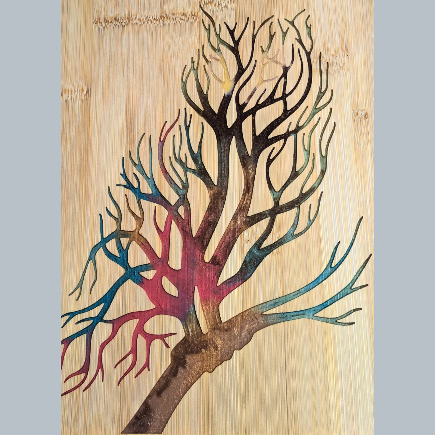 The Blended Oasis - Handcrafted Resin Owl Wall Art with Unique Color Variations