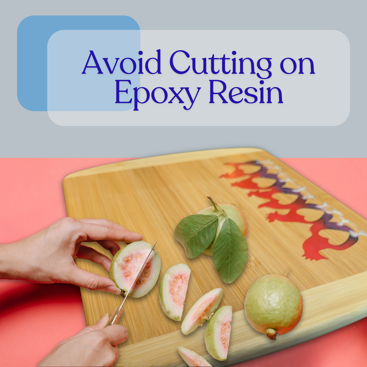 THE BLENDED OASIS - Bamboo Cutting Board - Earthly Creations Epoxy Resin Designs (Chickens) - Epoxy Resin Inlay