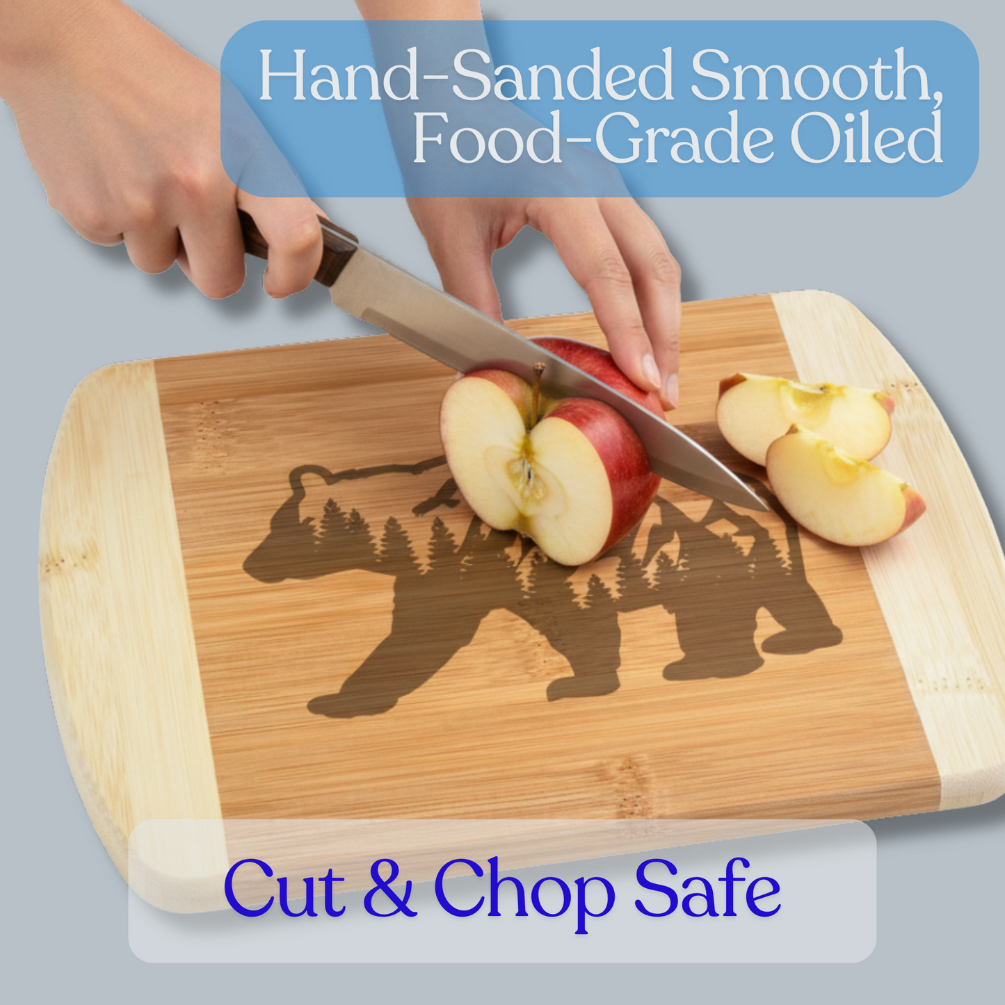 Bee Kind — Laser Engraved Cutting Board - 8×5.75×0.5 inches