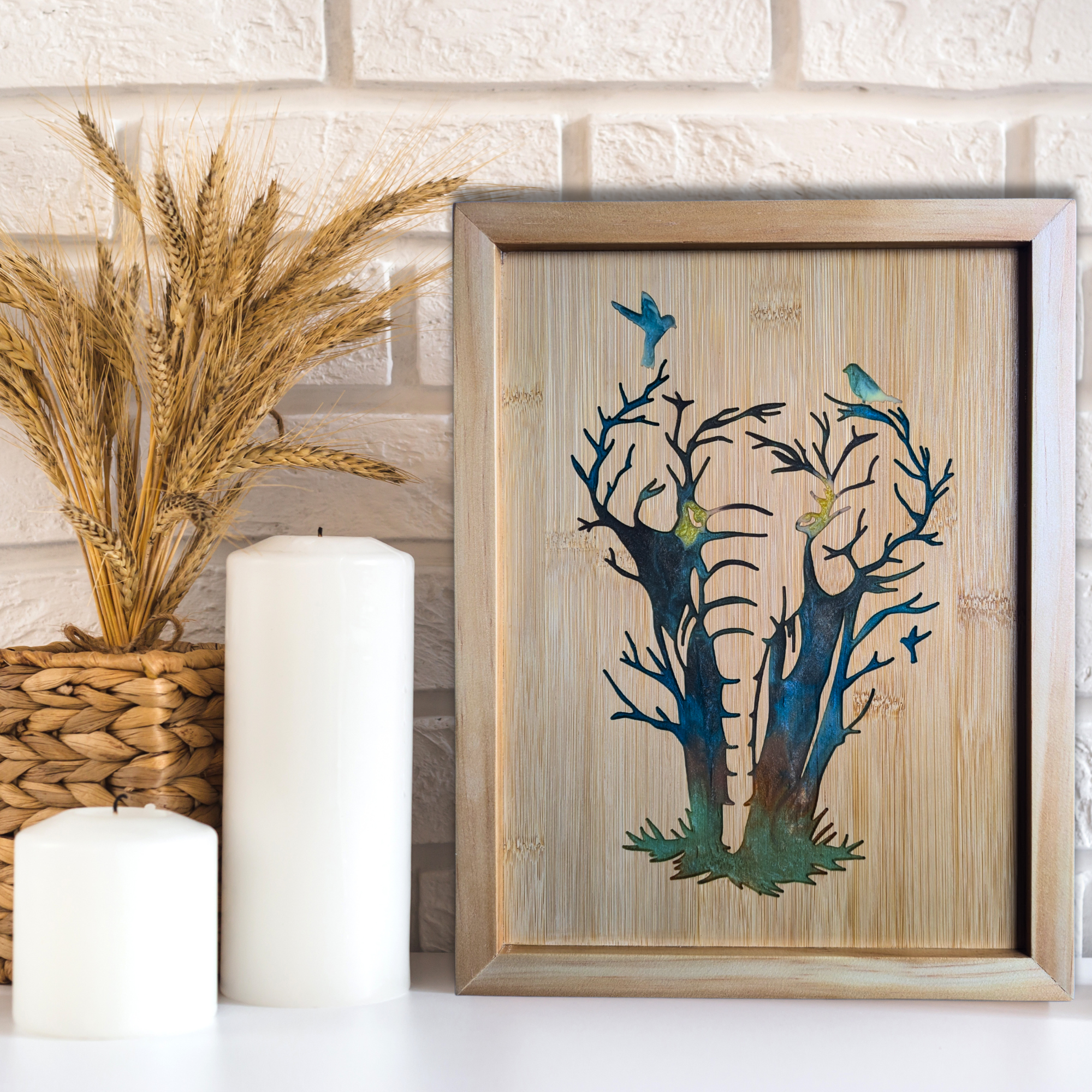 Handcrafted Resin Elephant Wall Art with Unique Color Variations
