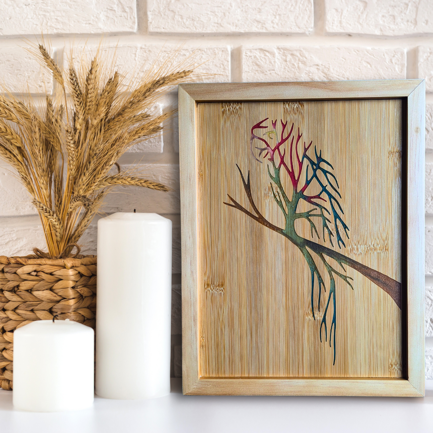 The Blended Oasis - Handcrafted Resin Parrot Wall Art with Unique Color Variations