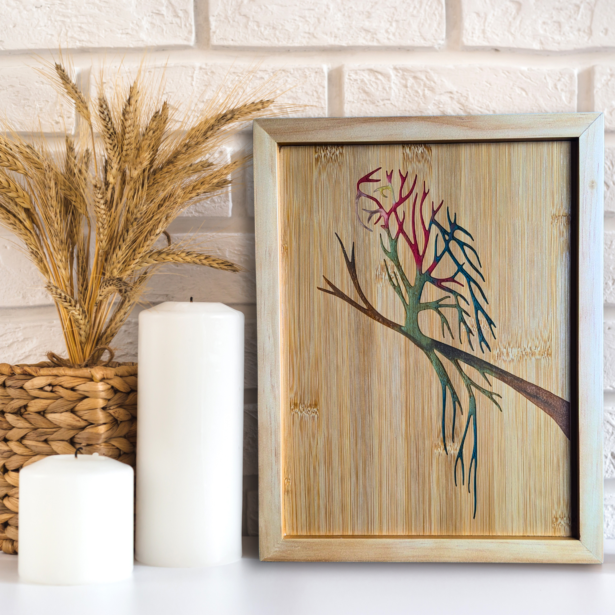 Handcrafted Resin Parrot Wall Art with Unique Color Variations