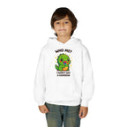 Kids Hoodie - Cute Dino "Who Me? I Didn't Eat a Rainbow" Funny Graphic Pullover