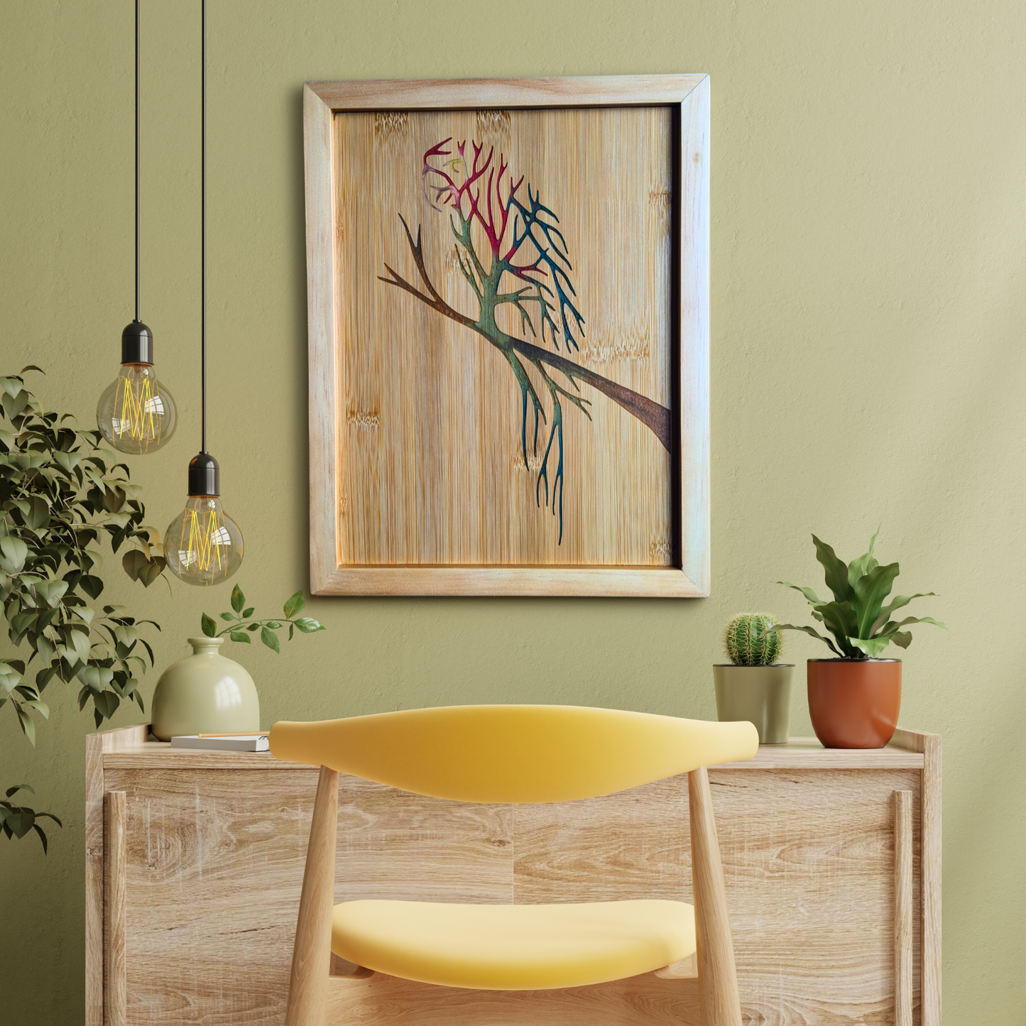 The Blended Oasis - Handcrafted Resin Parrot Wall Art with Unique Color Variations