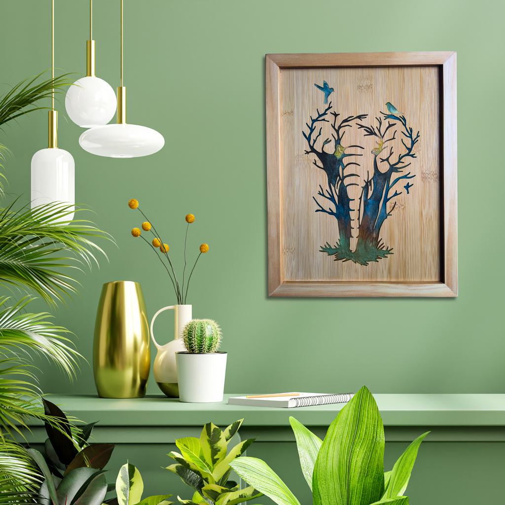 Handcrafted Resin Elephant Wall Art with Unique Color Variations