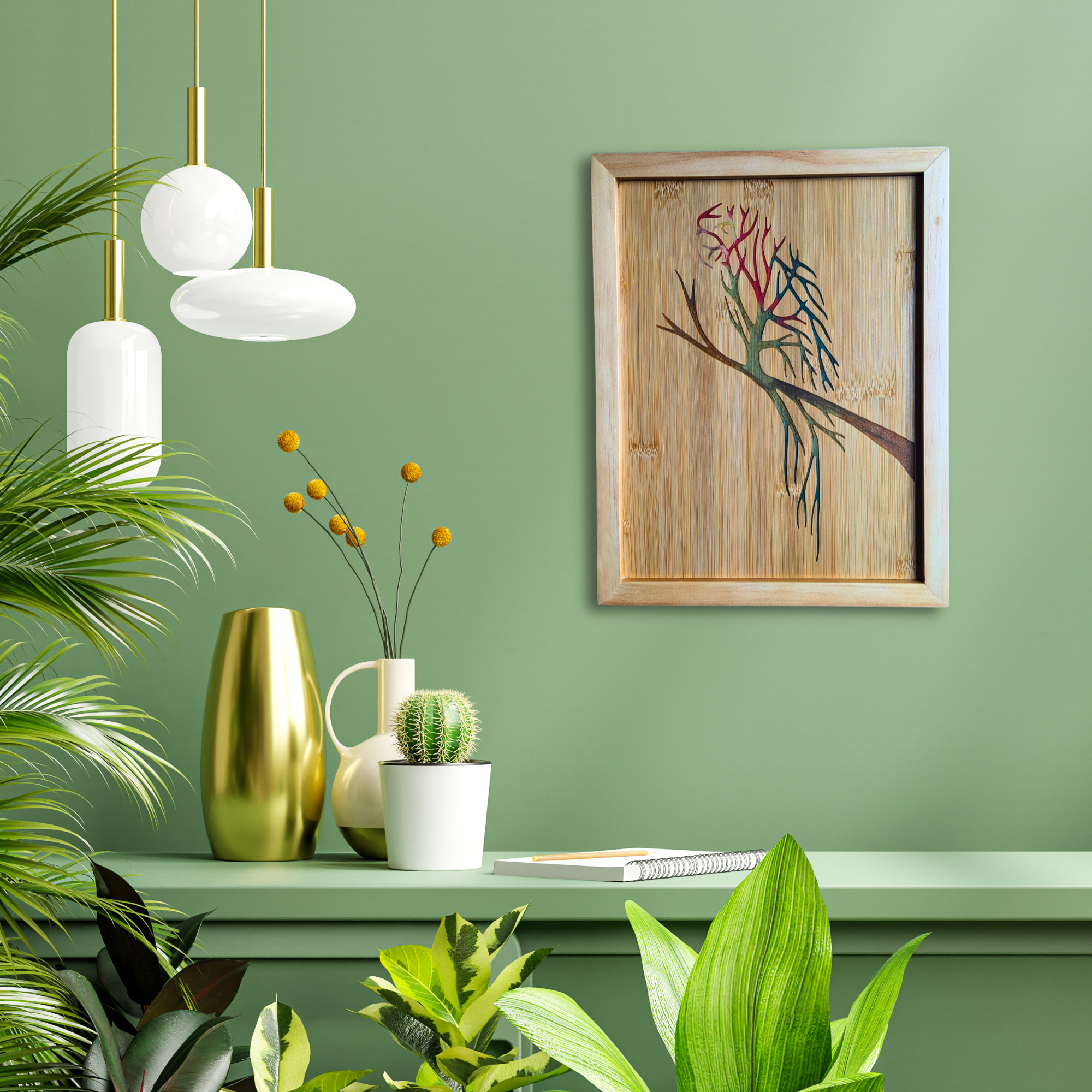 Handcrafted Resin Parrot Wall Art with Unique Color Variations