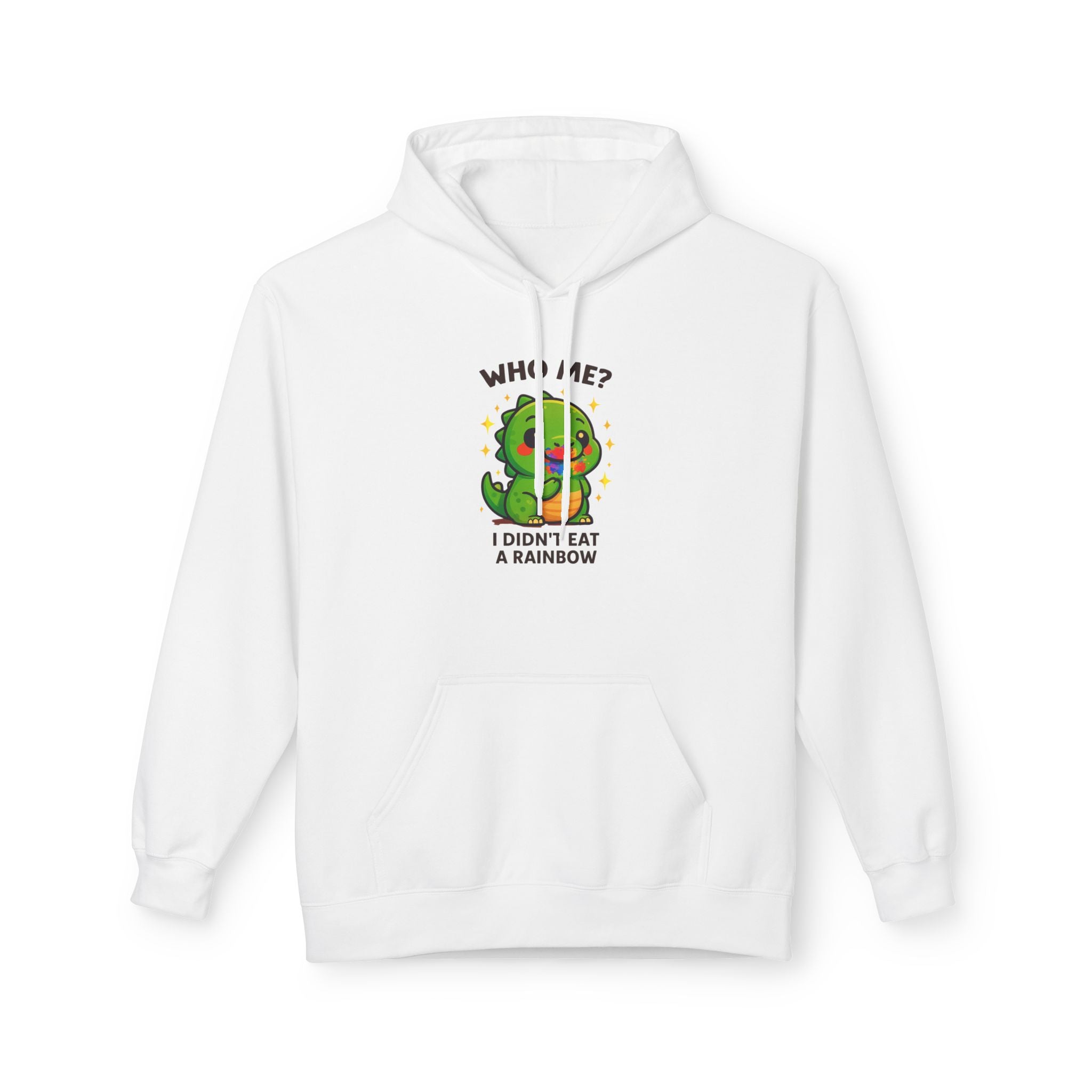 Suspicious Dino "Didn't Eat a Rainbow" Graphic Hoodie