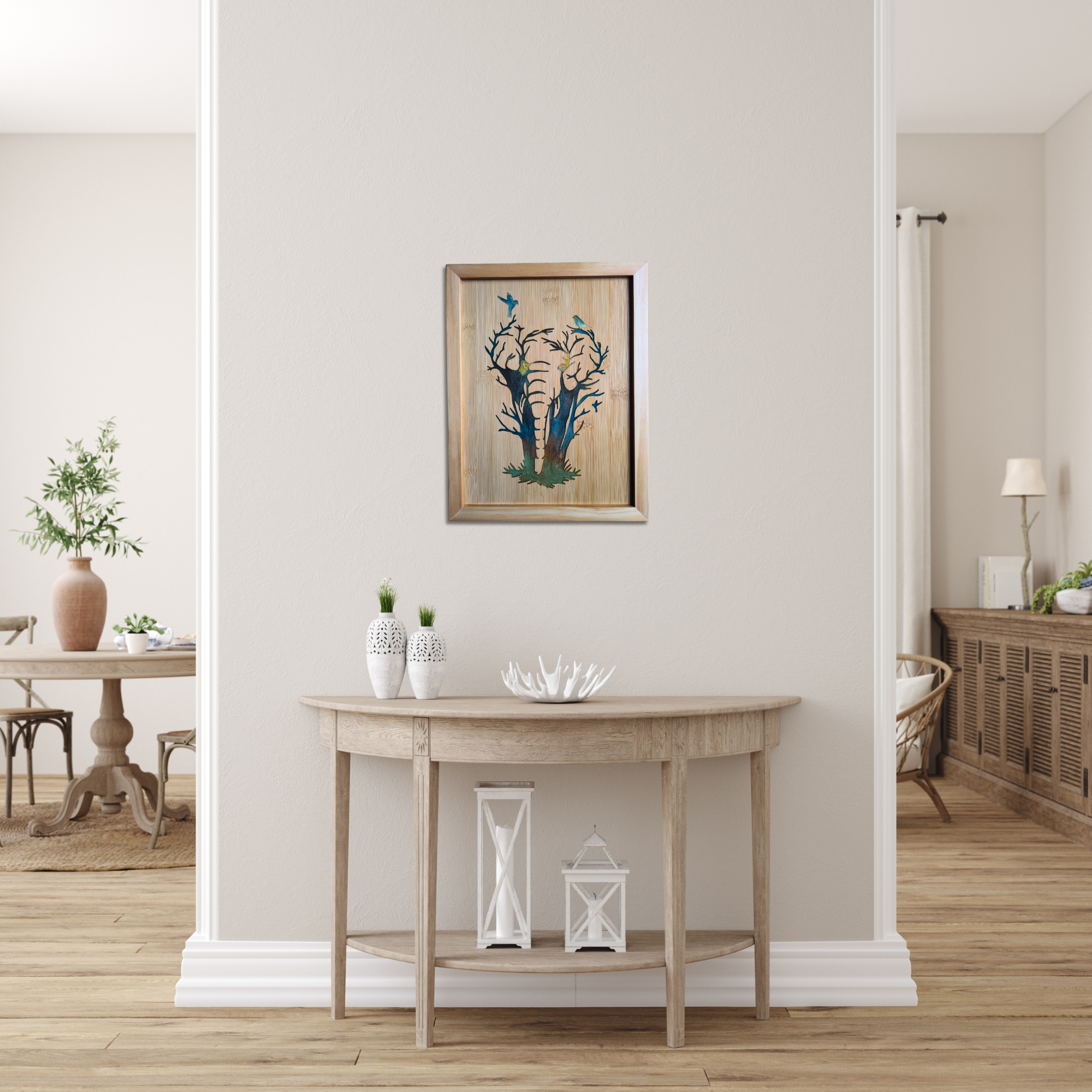 Handcrafted Resin Elephant Wall Art with Unique Color Variations