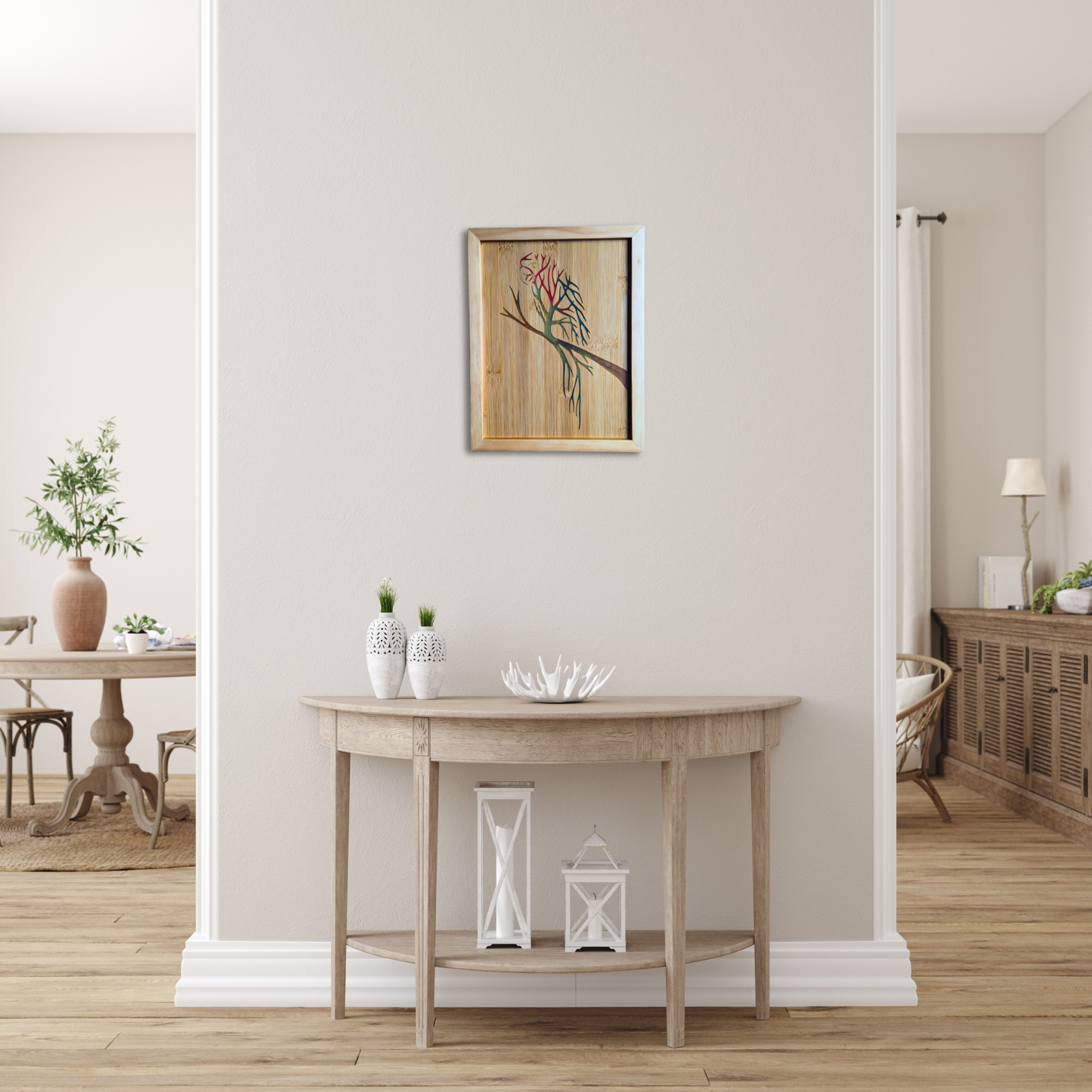 The Blended Oasis - Handcrafted Resin Parrot Wall Art with Unique Color Variations