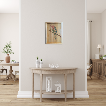 The Blended Oasis - Handcrafted Resin Parrot Wall Art with Unique Color Variations