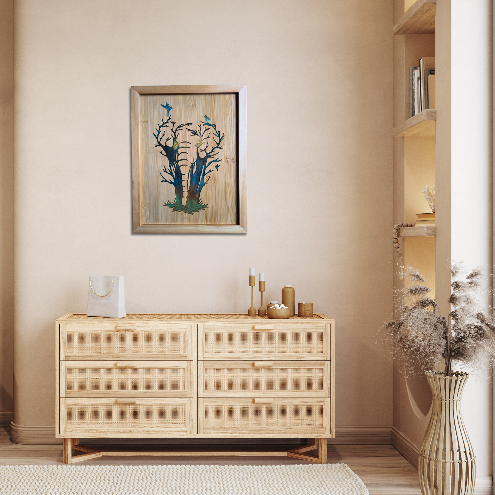 Handcrafted Resin Elephant Wall Art with Unique Color Variations