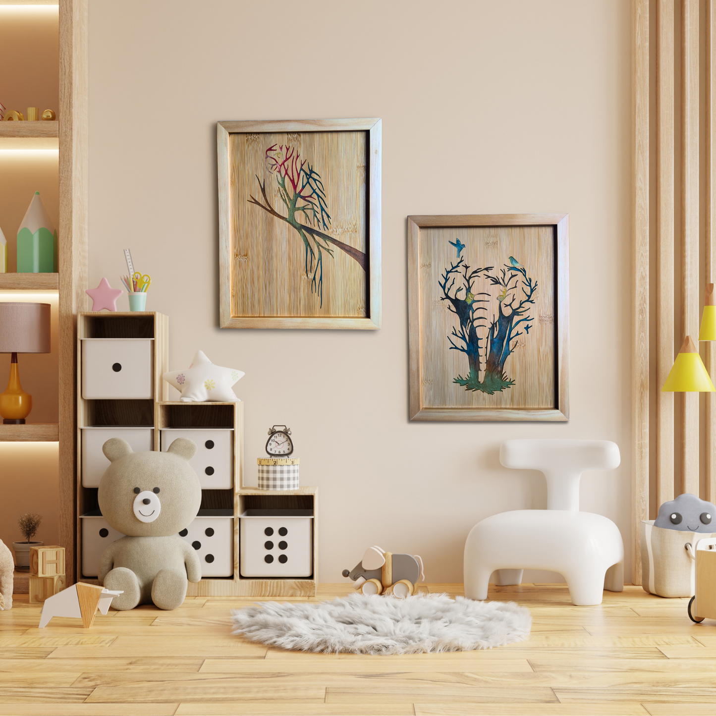 The Blended Oasis - Handcrafted Resin Parrot Wall Art with Unique Color Variations