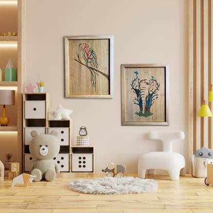 The Blended Oasis - Handcrafted Resin Parrot Wall Art with Unique Color Variations