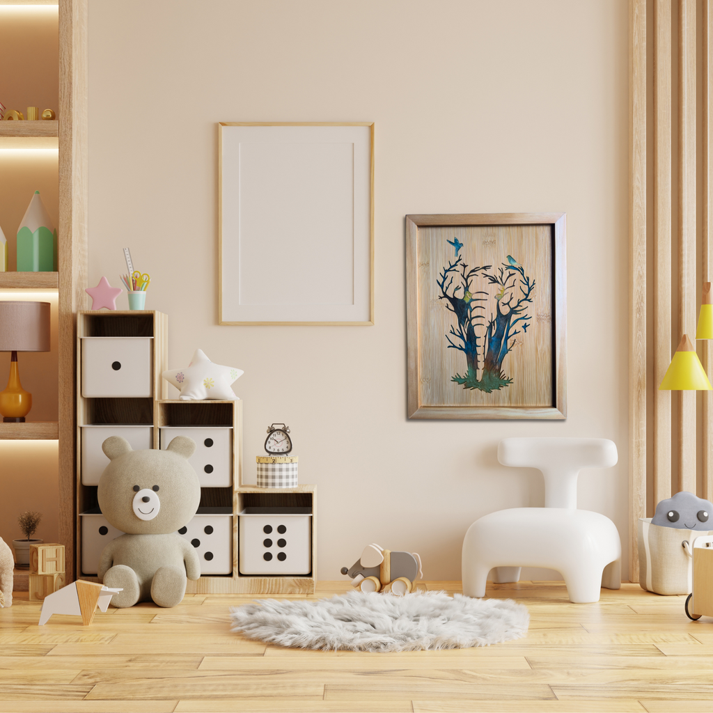 Handcrafted Resin Elephant Wall Art with Unique Color Variations