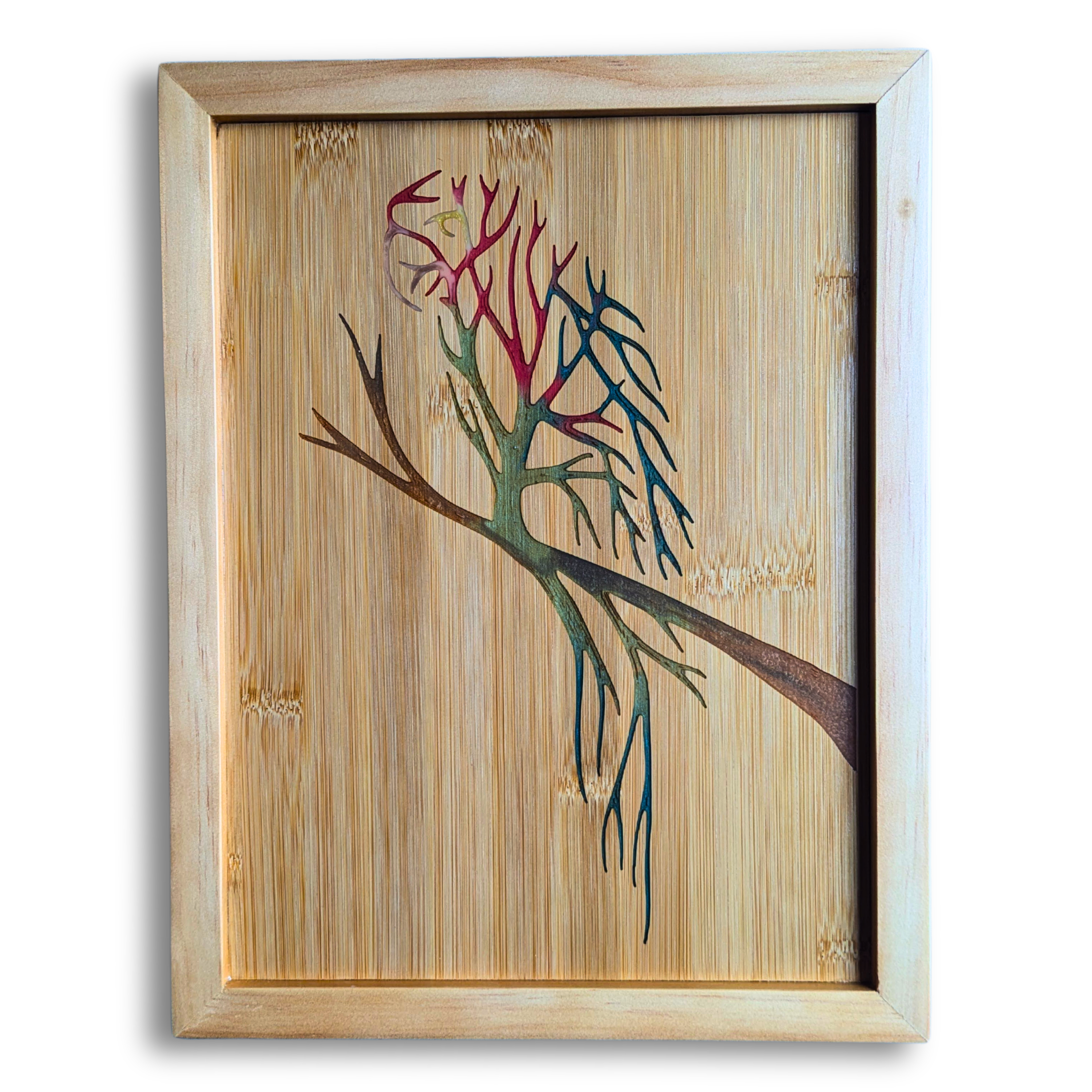 Handcrafted Resin Parrot Wall Art with Unique Color Variations