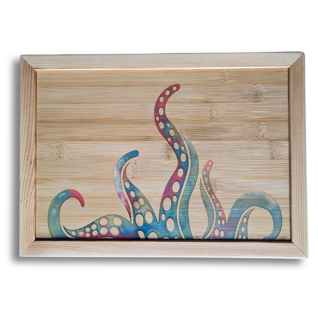 Handcrafted Octopus Tentacles Wall Art with Epoxy Resin Inlay & Color Variations
