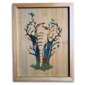 Handcrafted Resin Elephant Wall Art with Unique Color Variations
