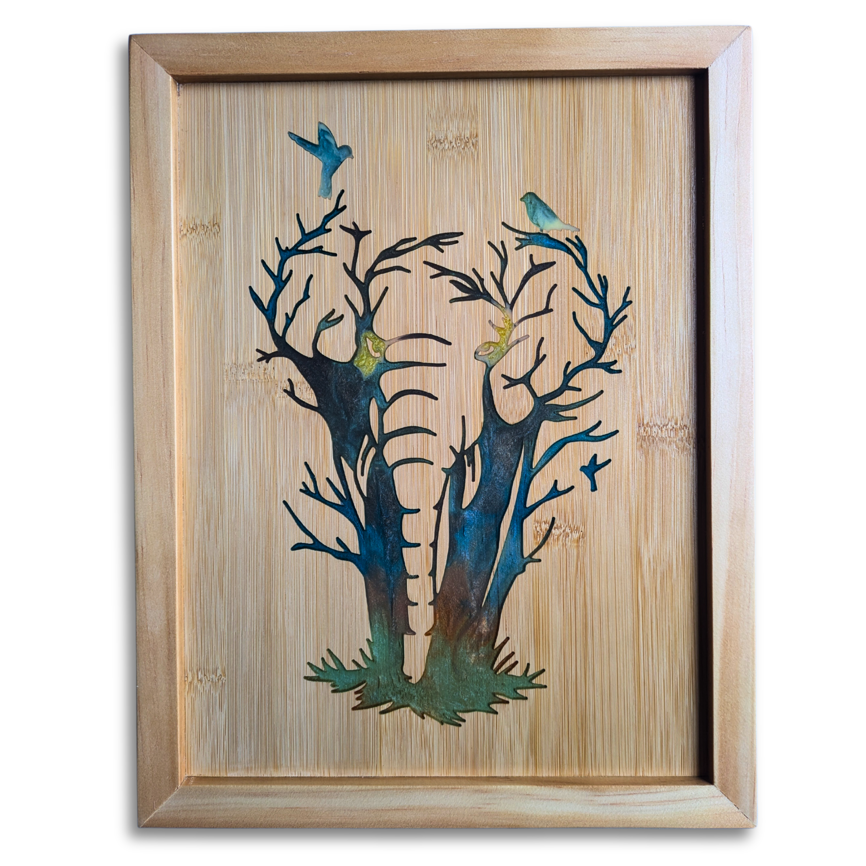 Handcrafted Resin Elephant Wall Art with Unique Color Variations