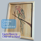 Handcrafted Parrot Wood Wall Art with Epoxy Resin Inlay