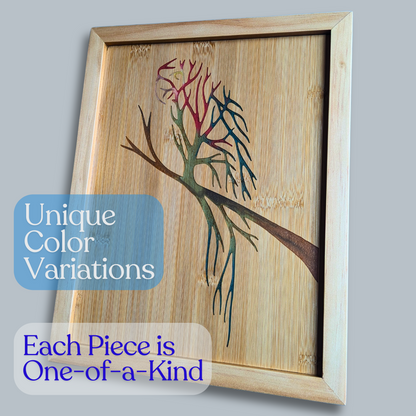 The Blended Oasis - Handcrafted Resin Parrot Wall Art with Unique Color Variations