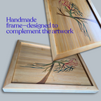 Handcrafted Parrot Wood Wall Art with Epoxy Resin Inlay