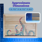 Handcrafted Octopus Tentacles Wood Wall Art with Epoxy Resin Inlay