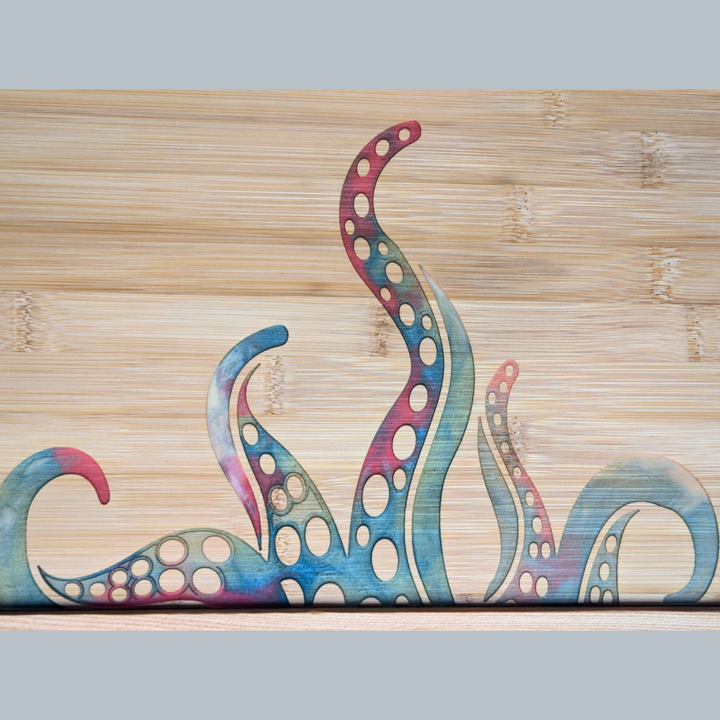 Handcrafted Octopus Tentacles Wall Art with Epoxy Resin Inlay & Color Variations