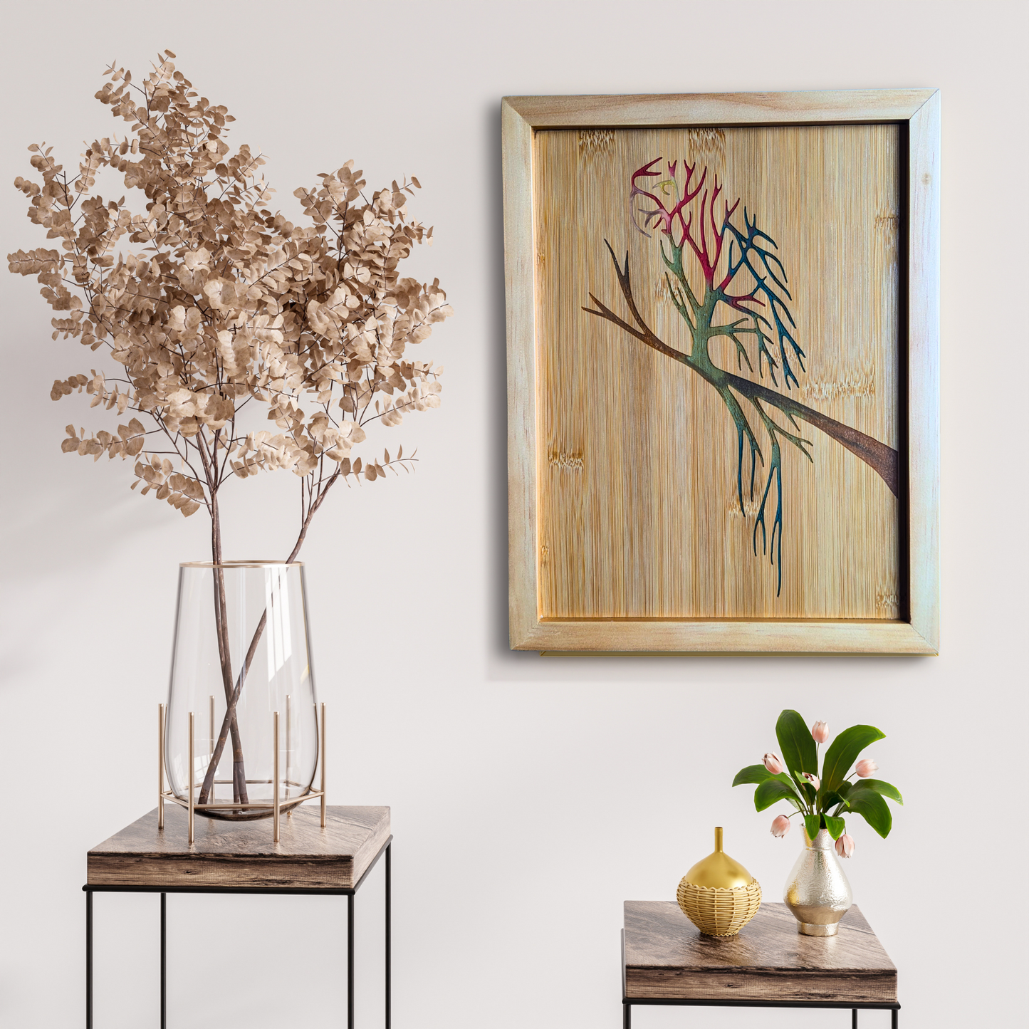 The Blended Oasis - Handcrafted Resin Parrot Wall Art with Unique Color Variations
