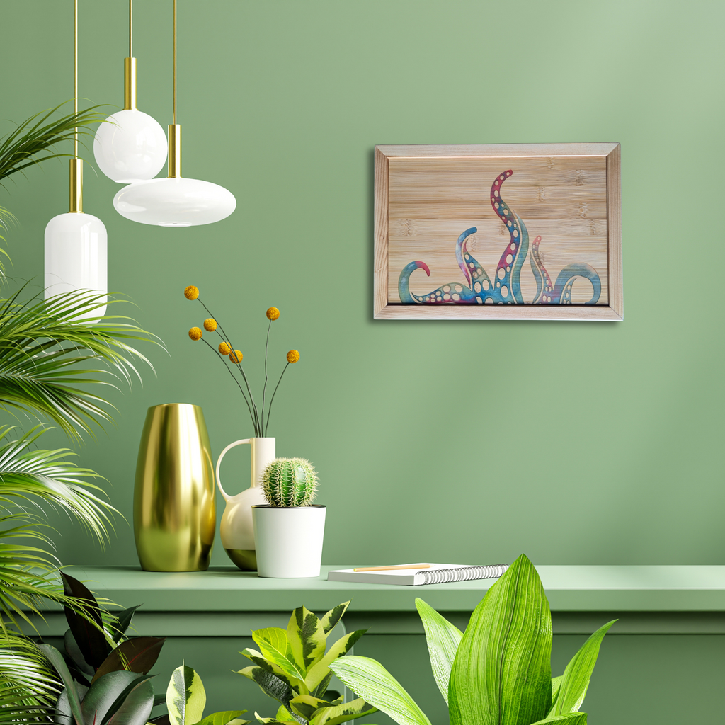 Handcrafted Octopus Tentacles Wall Art with Epoxy Resin Inlay & Color Variations