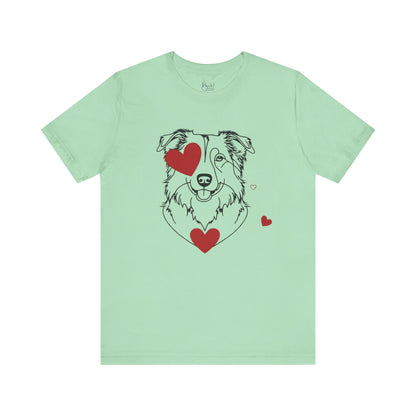 Valentine’s Day T-Shirts for Active Dog Lovers – Perfect for Outdoorsy Pet Parents – AUSTRALIAN SHEPHERD