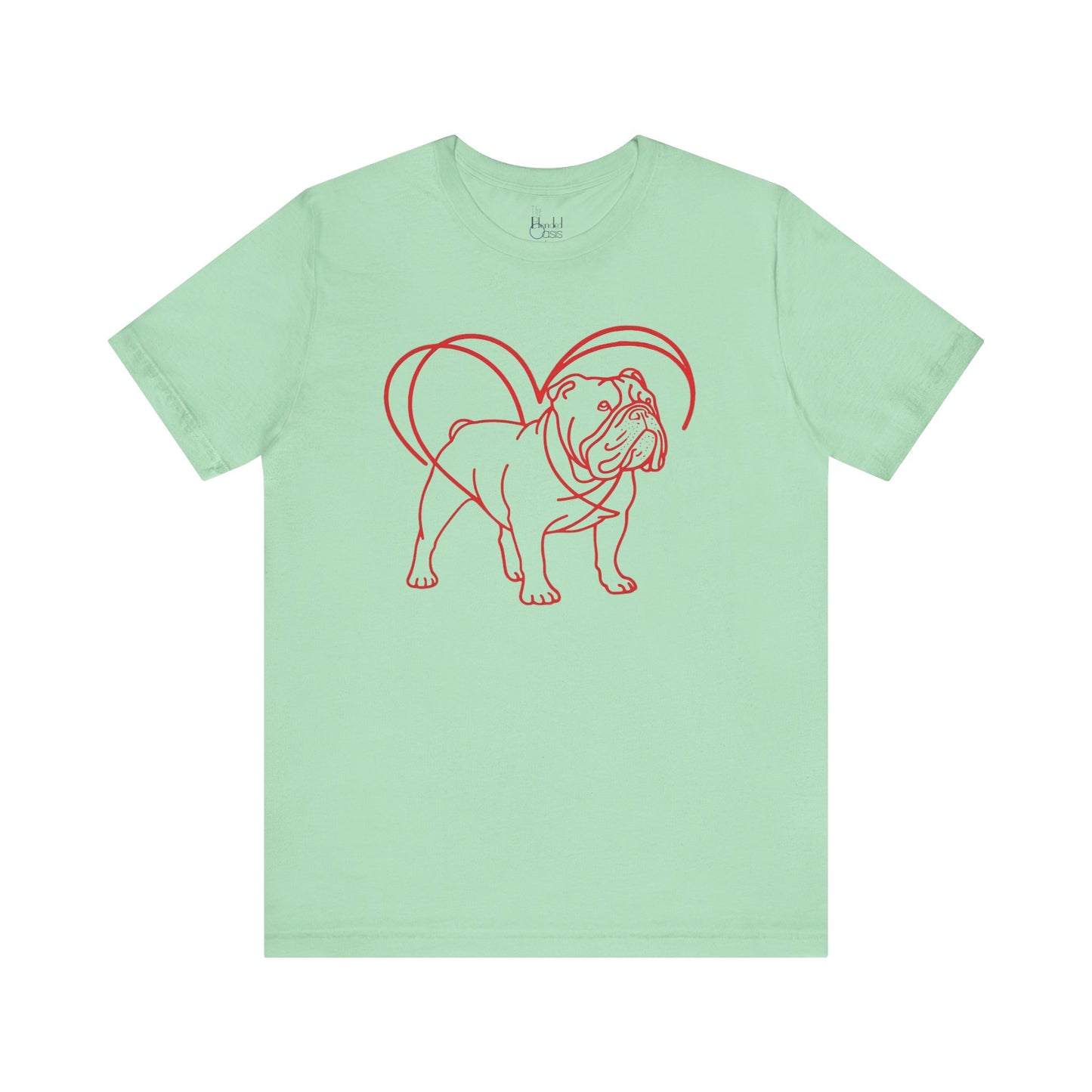 Bulldog Valentine’s Day Tee – Heartwarming Apparel for Dog Lovers - 3