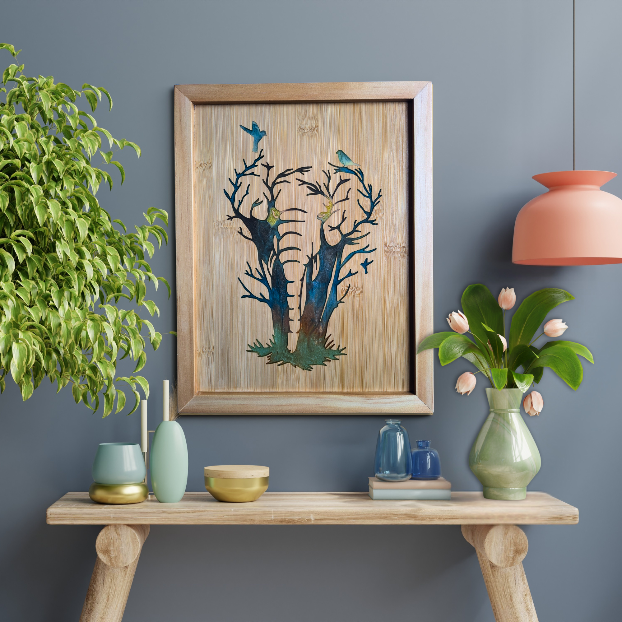 Handcrafted Resin Elephant Wall Art with Unique Color Variations