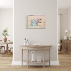 Handcrafted Wilderness Silhouette Wood Wall Art with Epoxy Resin Inlay