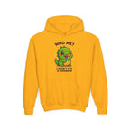 Kids Hoodie - Cute Dino "Who Me? I Didn't Eat a Rainbow" Funny Graphic Pullover