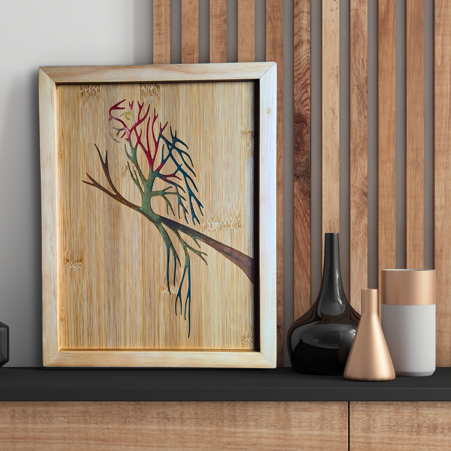 The Blended Oasis - Handcrafted Resin Parrot Wall Art with Unique Color Variations