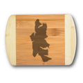 Bamboo cutting board with Bainbridge Island silhouette engraving