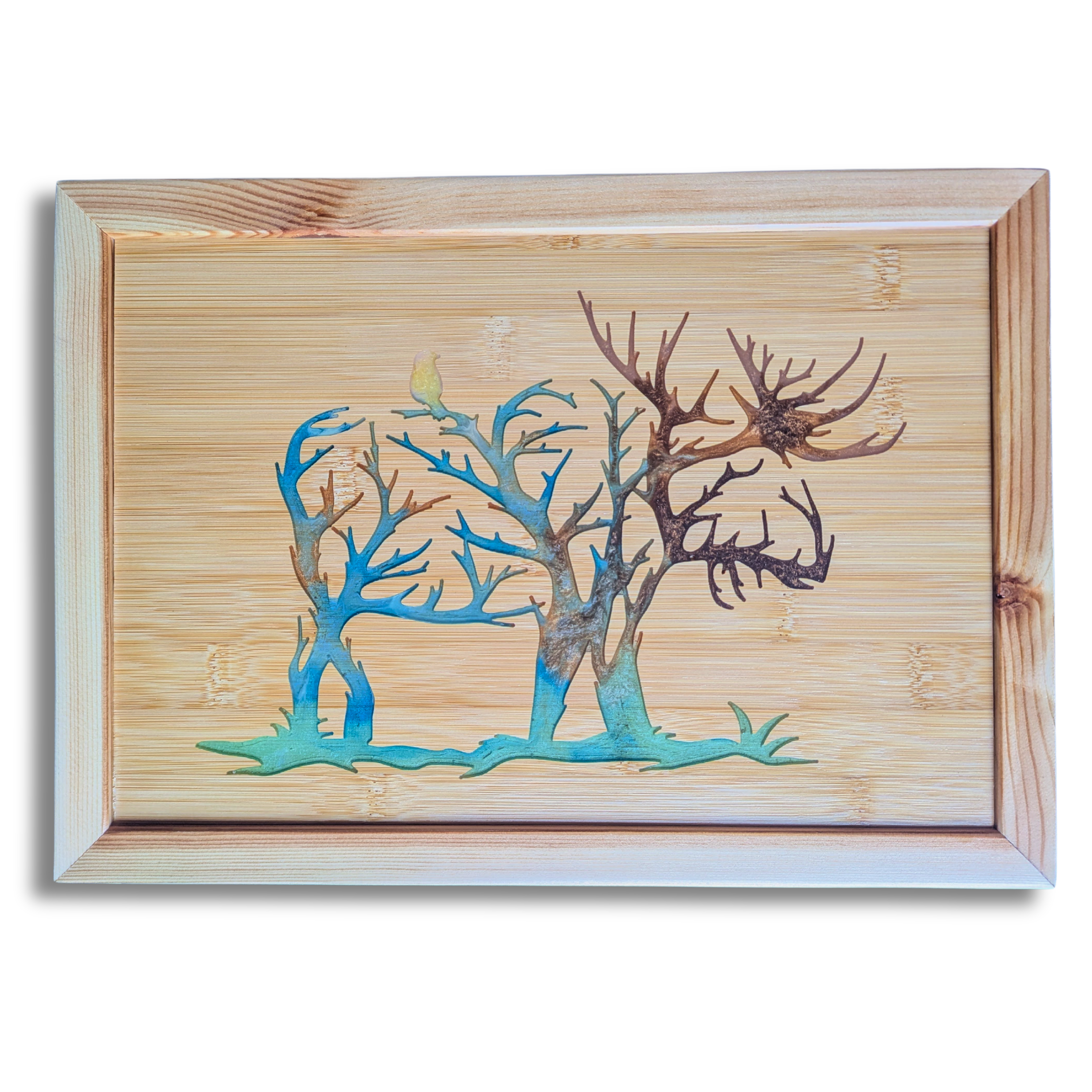 Handcrafted Resin Caribou Elk Wall Art with Color Variations
