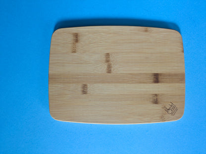 Nature's Majesty: Bear Bamboo Serving Cutting Board - 11 x 8 x .625 inches - Epoxy Resin Inlay