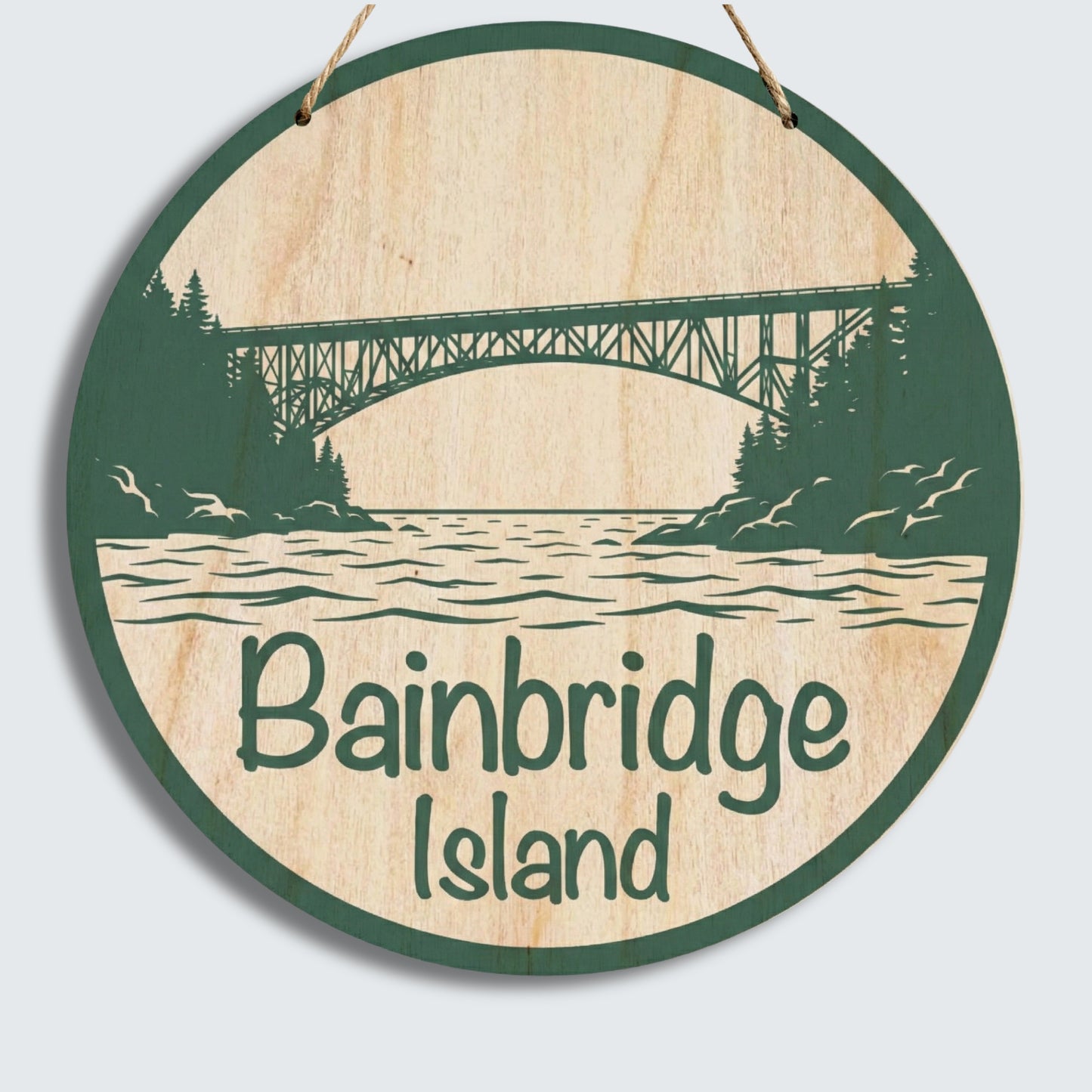 Bainbridge Island & Kitsap Collection | 6-Inch Engraved Round