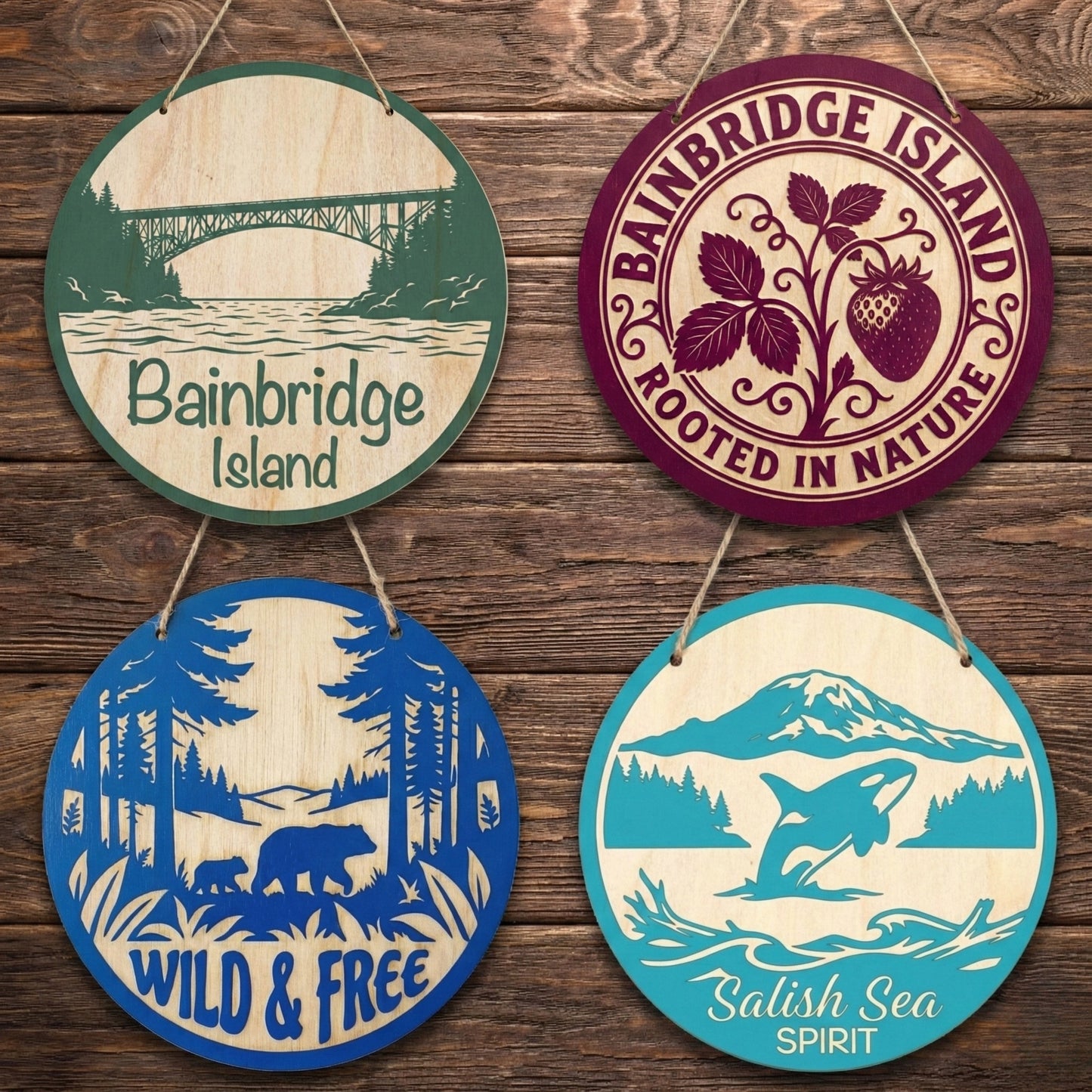 Bainbridge Island & Kitsap Collection | 6-Inch Engraved Round