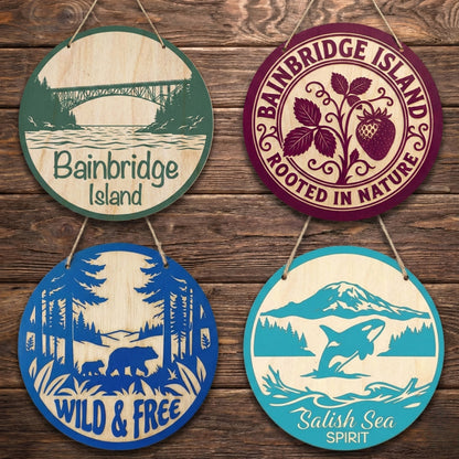 Bainbridge Island & Kitsap Collection | 6-Inch Engraved Round