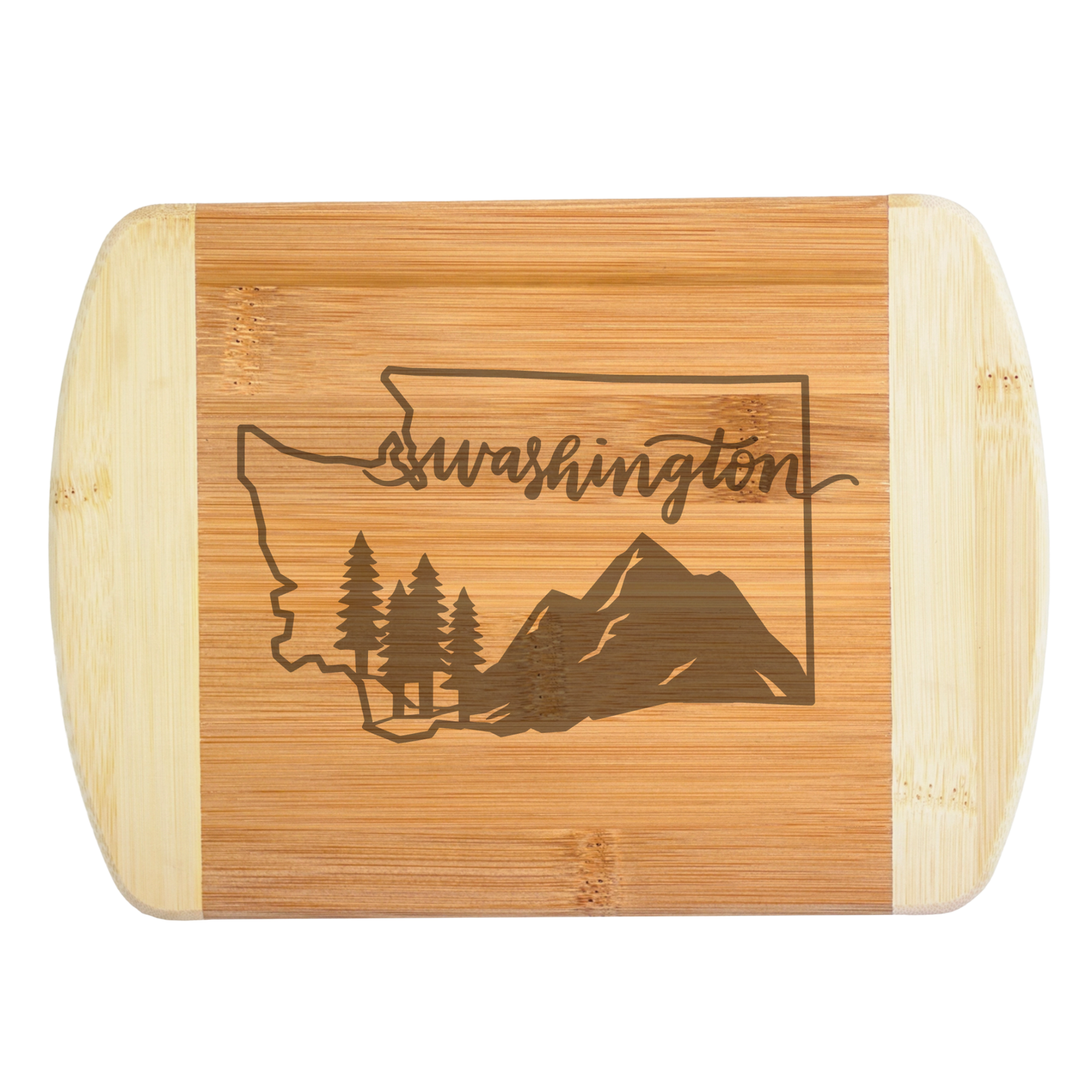 PNW Pacific Northwest:  Laser Engraved Cutting Boards — 8×5.75×0.5 inches