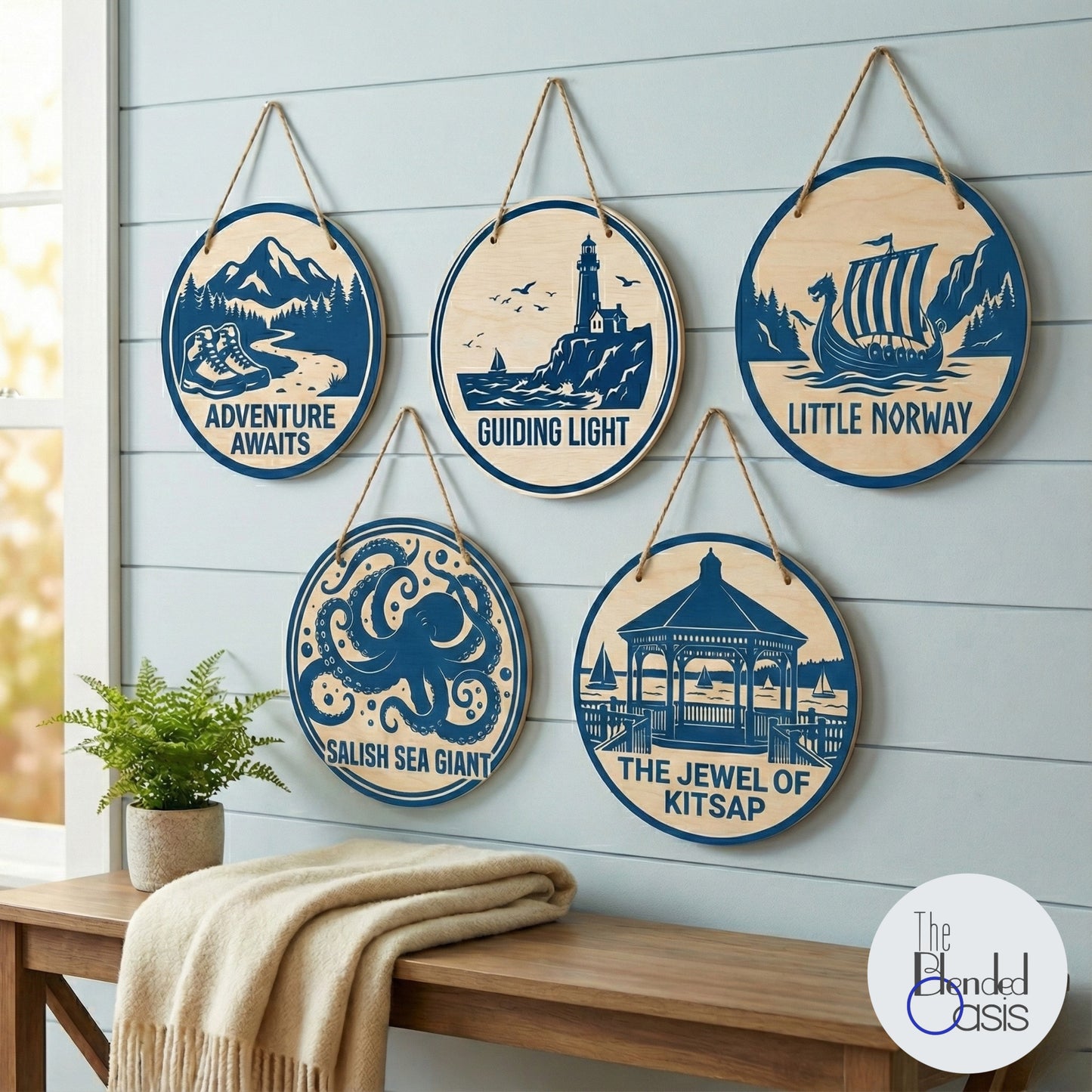 Poulsbo & Kitsap Collection | 6-Inch Engraved Round